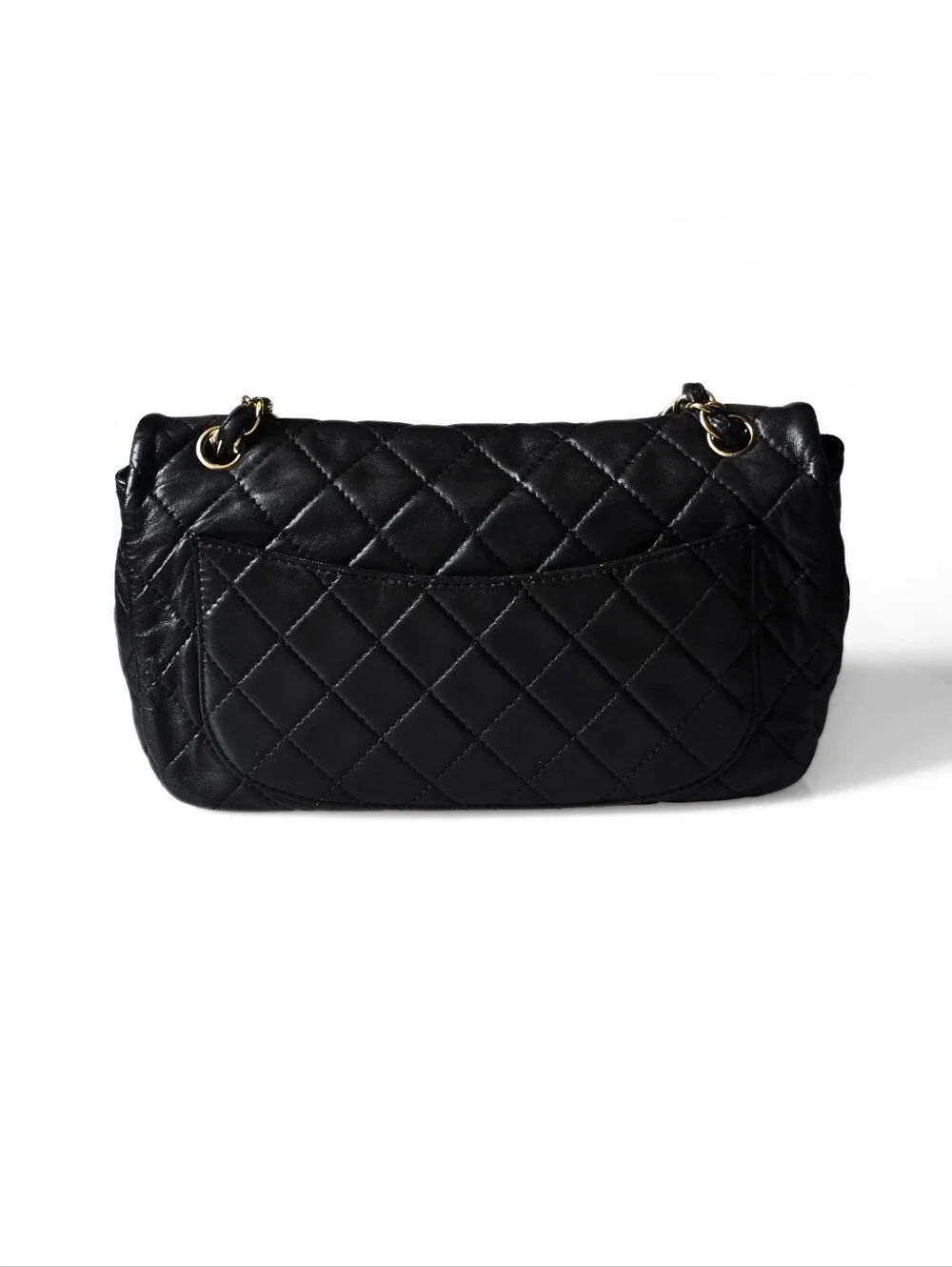Chanel Precious Gem Encrusted Turnlock Single Flap Bag Black Lambskin